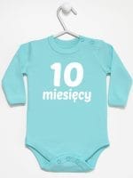 dziesięć miesięcy body z długim rękawem kolor miętowy 022