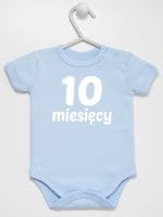 dziesięć miesięcy body z krótkim rękawem kolor błękitny 022