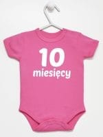 dziesięć miesięcy body z krótkim rękawem kolor ciemny rózowy 022