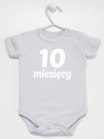 dziesięć miesięcy body z krótkim rękawem kolor szary 022