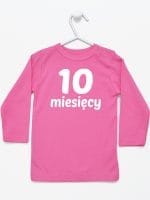 dziesięć miesięcy koszulka z długim rękawem kolor ciemny różowy 022