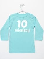 dziesięć miesięcy koszulka z długim rękawem kolor miętowy 022