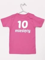 dziesięć miesięcy koszulka z krótkim rękawem kolor ciemny różowy 022