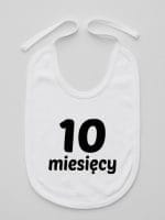 dziesięć miesięcy śliniak niemowlęcy kolor biały 022