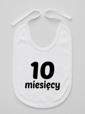 dziesięć miesięcy śliniak niemowlęcy kolor biały 022