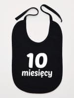 dziesięć miesięcy śliniak niemowlęcy kolor czarny 022