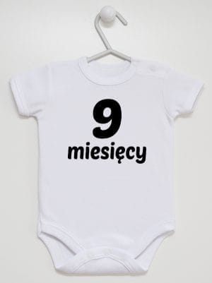 dziewięć miesięcy body z krótkim rękawem kolor biały 021