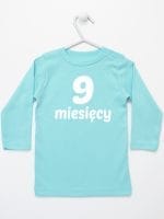dziewięć miesięcy koszulka z długim rękawem kolor miętowy 021