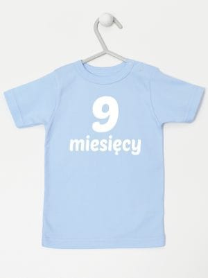 dziewięć miesięcy koszulka z krótkim rękawem kolor błękitny 021