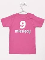 dziewięć miesięcy koszulka z krótkim rękawem kolor ciemny różowy 021