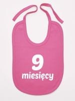 dziewięć miesięcy śliniak niemowlęcy kolor ciemny różowy 021