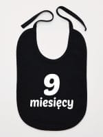 dziewięć miesięcy śliniak niemowlęcy kolor czarny 021