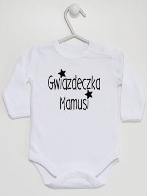 gwiazdka mamusi body z długim rękawem kolor biały 071