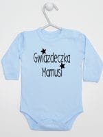 gwiazdka mamusi body z długim rękawem kolor błękitny 071