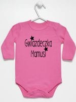 gwiazdka mamusi body z długim rękawem kolor ciemny różowy 071