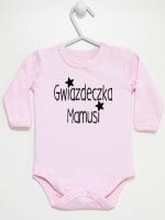 gwiazdka mamusi body z długim rękawem kolor różowy 071