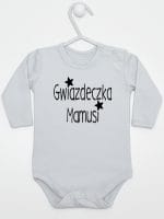 gwiazdka mamusi body z długim rękawem kolor szary 071