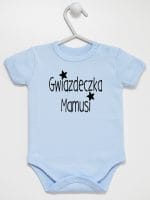 gwiazdka mamusi body z krótkim rękawem kolor błękitny 071