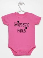 gwiazdka mamusi body z krótkim rękawem kolor ciemny rózowy 071