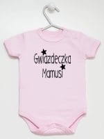 gwiazdka mamusi body z krótkim rękawem kolor różowy 071