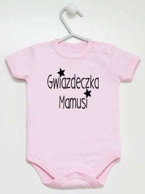 gwiazdka mamusi body z krótkim rękawem kolor różowy 071