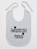 gwiazdka mamusi śliniak niemowlęcy kolor szary 071