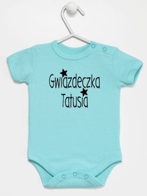 gwiazdka tatusia body z krótkim rękawem kolor miętowy 070