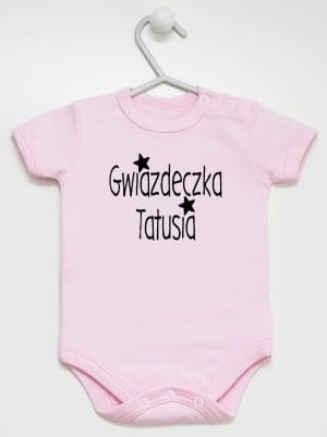 gwiazdka tatusia body z krótkim rękawem kolor różowy 070