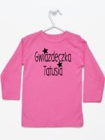 gwiazdka tatusia koszulka z długim rękawem kolor ciemny różowy 070