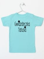 gwiazdka tatusia koszulka z krótkim rękawem kolor miętowy 070