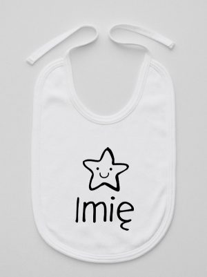 gwiazdka z imieniem maluszka śliniak niemowlęcy kolor biały 128