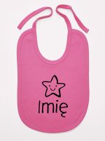 gwiazdka z imieniem maluszka śliniak niemowlęcy kolor ciemny różowy 128
