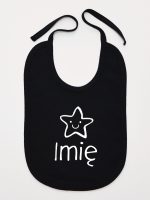gwiazdka z imieniem maluszka śliniak niemowlęcy kolor czarny 128