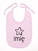 gwiazdka z imieniem maluszka śliniak niemowlęcy kolor różowy 128