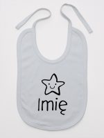 gwiazdka z imieniem maluszka śliniak niemowlęcy kolor szary 128