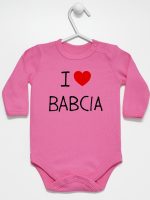 i love babcia body z długim rękawem kolor ciemny różowy 107 i love babcia body z długim rękawem kolor ciemny różowy 107