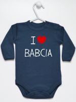i love babcia body z długim rękawem kolor granatowy 107 i love babcia body z długim rękawem kolor granatowy 107