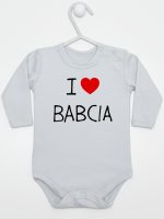 i love babcia body z długim rękawem kolor szary 107 i love babcia body z długim rękawem kolor szary 107