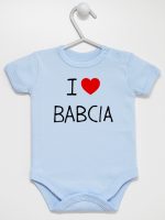i love babcia body z krótkim rękawem kolor błękitny 107 i love babcia body z krótkim rękawem kolor błękitny 107