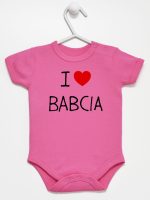 i love babcia body z krótkim rękawem kolor ciemny rózowy 107 i love babcia body z krótkim rękawem kolor ciemny rózowy 107