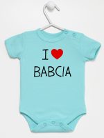 i love babcia body z krótkim rękawem kolor miętowy 107 i love babcia body z krótkim rękawem kolor miętowy 107