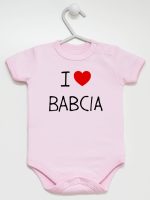 i love babcia body z krótkim rękawem kolor różowy 107 i love babcia body z krótkim rękawem kolor różowy 107