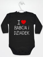 i love babcia i dziadek body z długim rękawem kolor czarny 109 i love babcia i dziadek body z długim rękawem kolor czarny 109