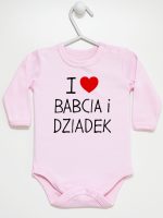 i love babcia i dziadek body z długim rękawem kolor różowy 109 i love babcia i dziadek body z długim rękawem kolor różowy 109