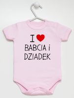 i love babcia i dziadek body z krótkim rękawem kolor różowy 109 i love babcia i dziadek body z krótkim rękawem kolor różowy 109