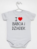 i love babcia i dziadek body z krótkim rękawem kolor szary 109 i love babcia i dziadek body z krótkim rękawem kolor szary 109