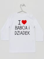 i love babcia i dziadek koszulka z długim rękawem kolor biały 109