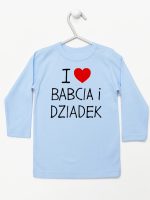 i love babcia i dziadek koszulka z długim rękawem kolor błękitny 109