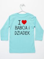 i love babcia i dziadek koszulka z długim rękawem kolor miętowy 109