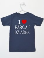 i love babcia i dziadek koszulka z krótkim rękawem kolor granatowy 109